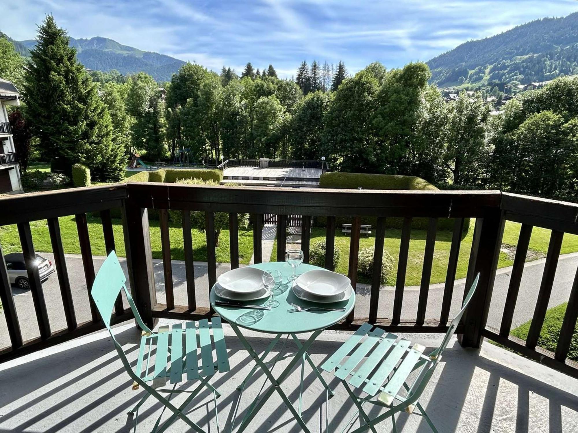 Studio Avec Piscine Chauffee, Tennis & Balcon - 4 Couchages A Megeve - Fr-1-597-14 Exteriér fotografie